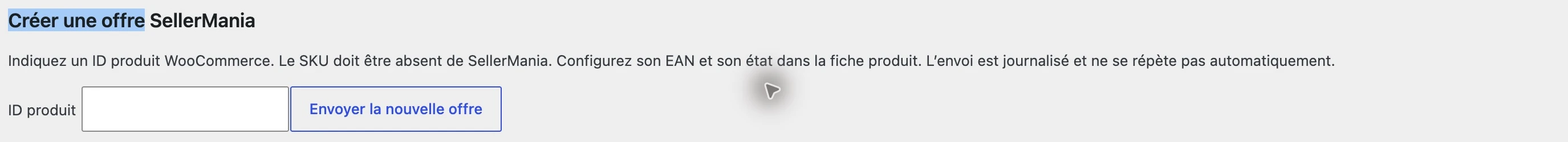 Publiez une nouvelle offre à partir d’un produit